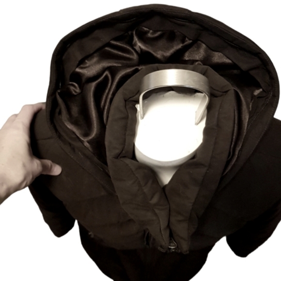 RW&Co Chocolate colored downfilled winter coat - Picture 3 of 6